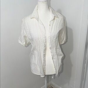 Lucky Brand Cream Button-Down Women's Shirt
